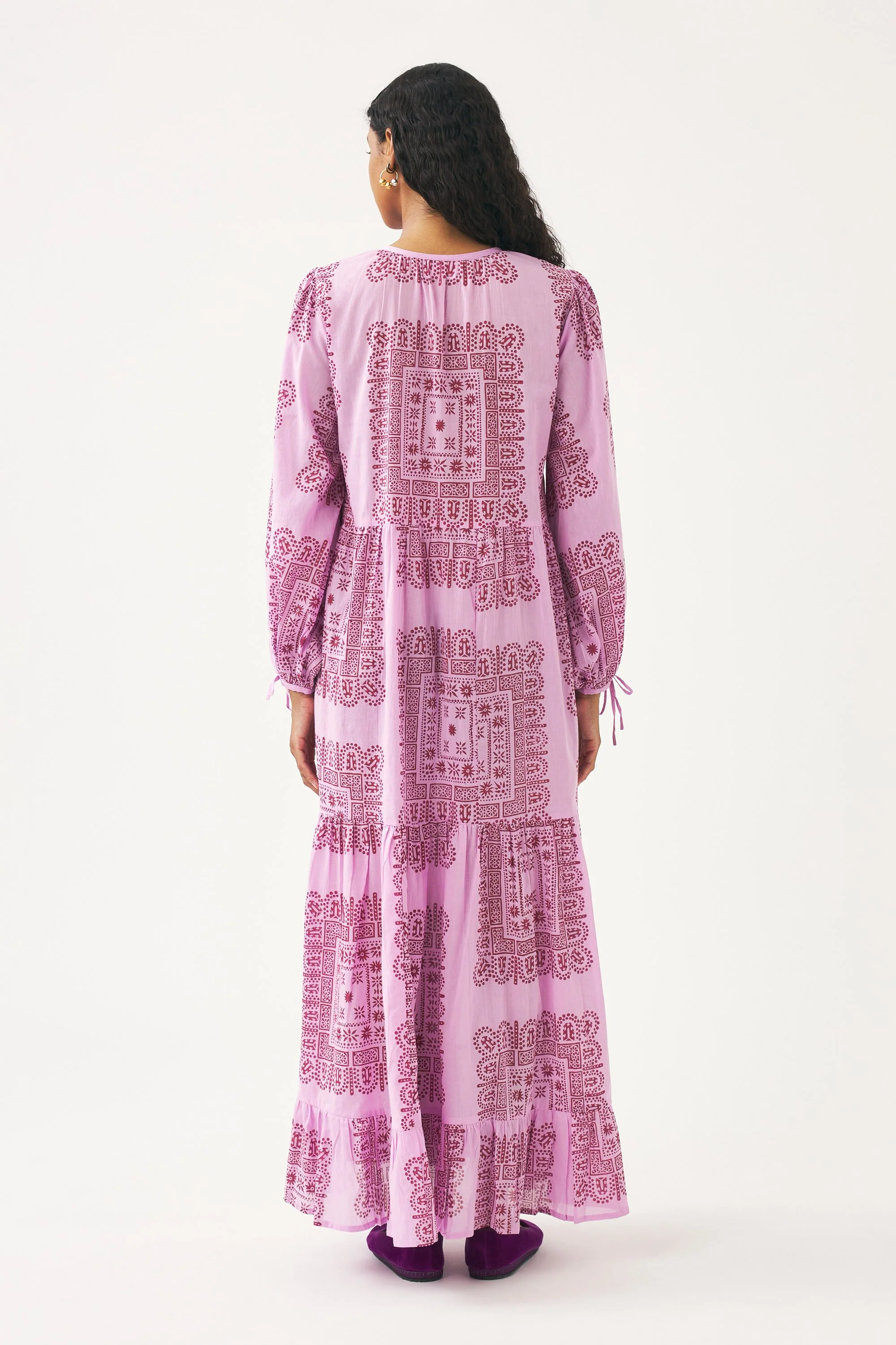 Robe longue en voile de coton imprimé Nalii - Image 2