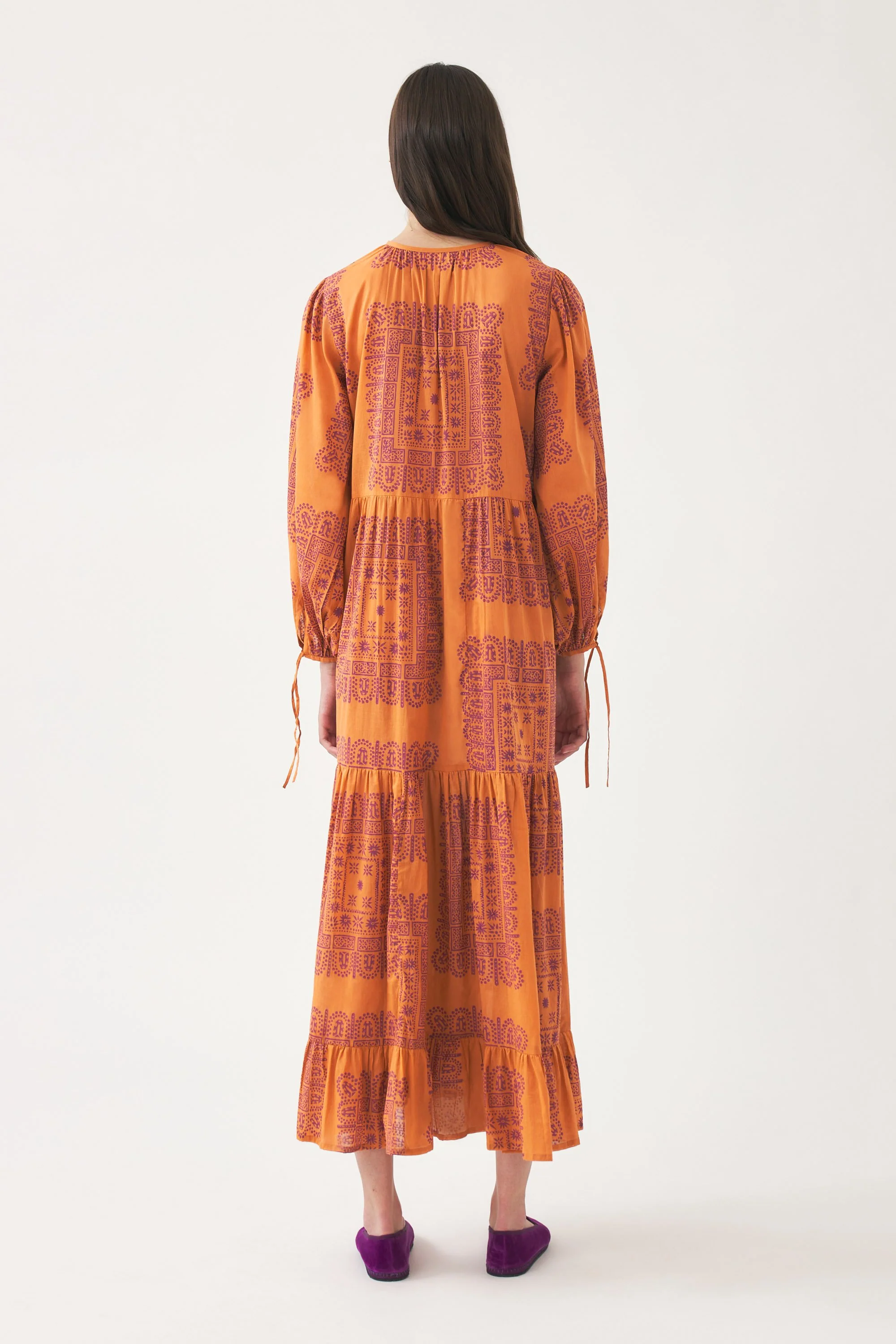 Robe longue en voile de coton imprimé Nalii - Image 5