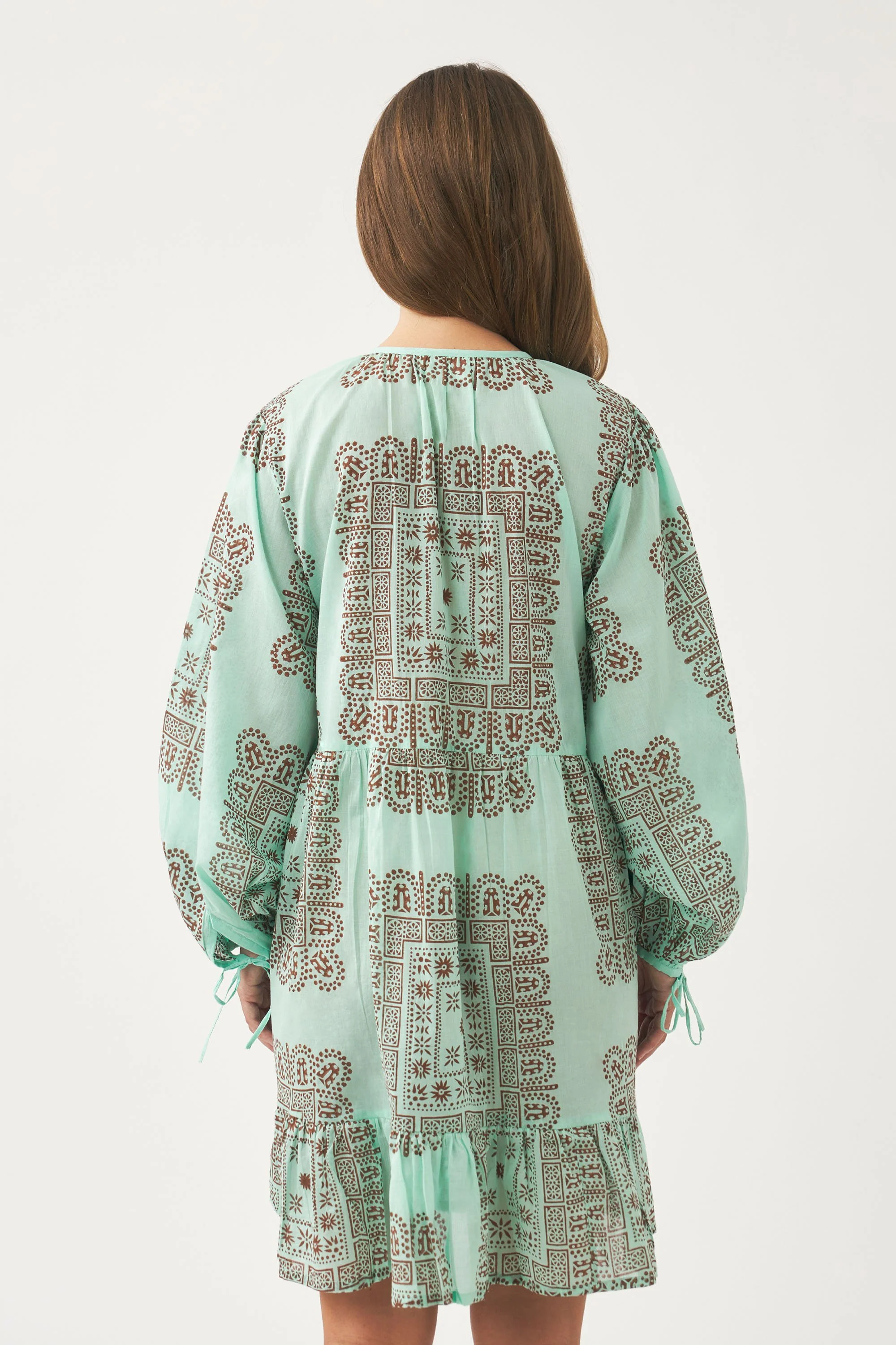 Robe mini en voile de coton imprimé Nalii - Image 3