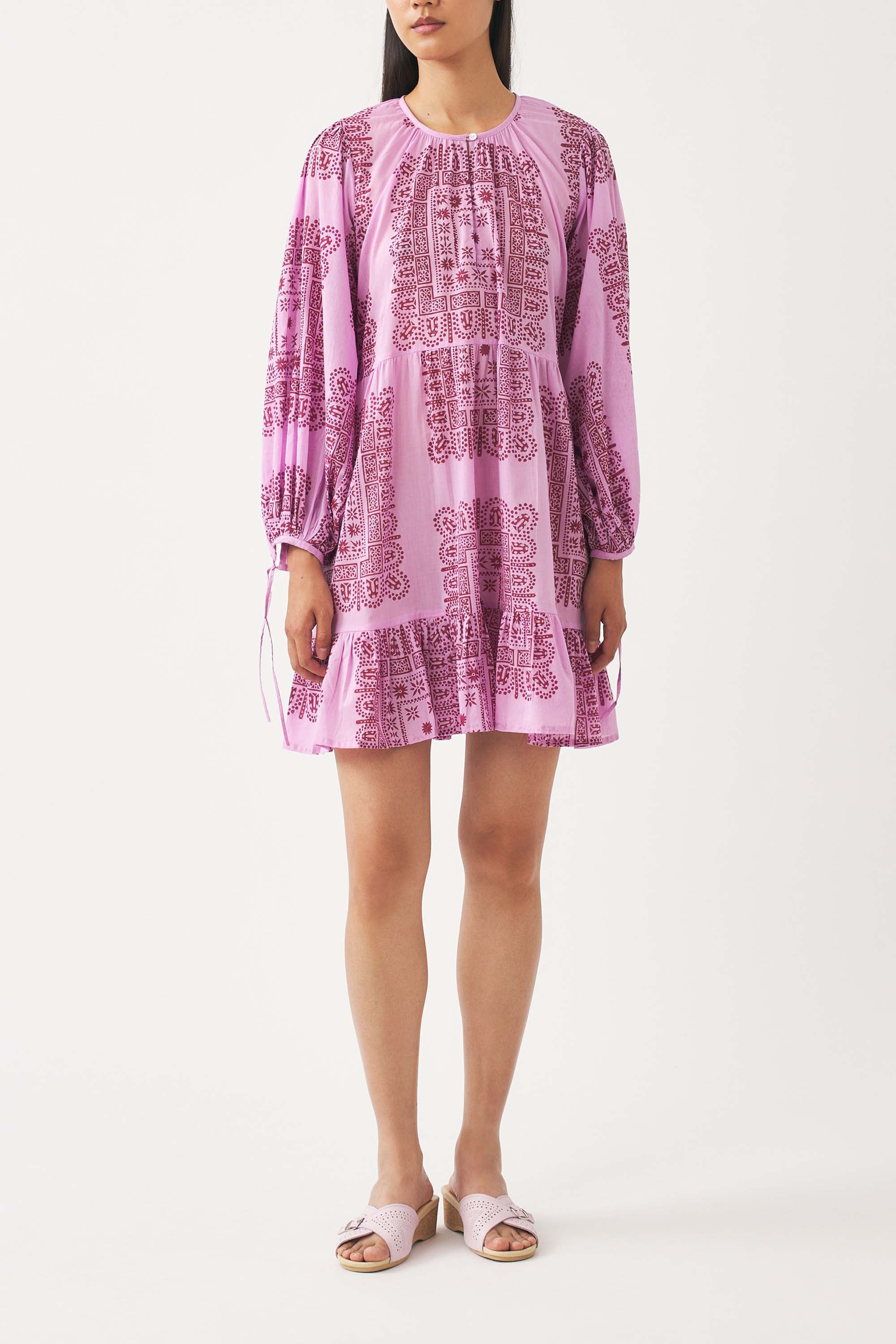 Robe mini en voile de coton imprimé Nalii - Image 2
