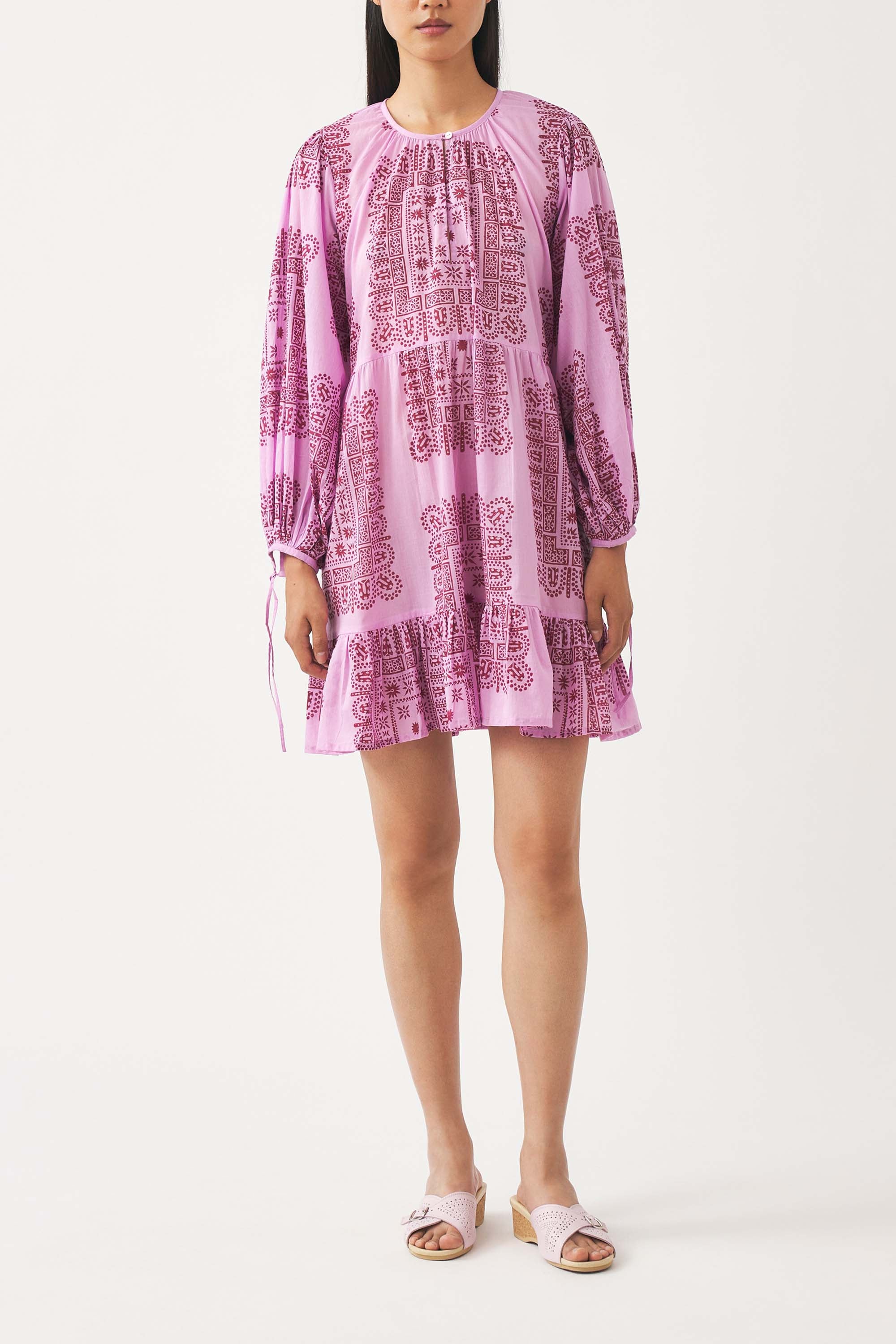 Robe mini en voile de coton imprimé Nalii - Image 3