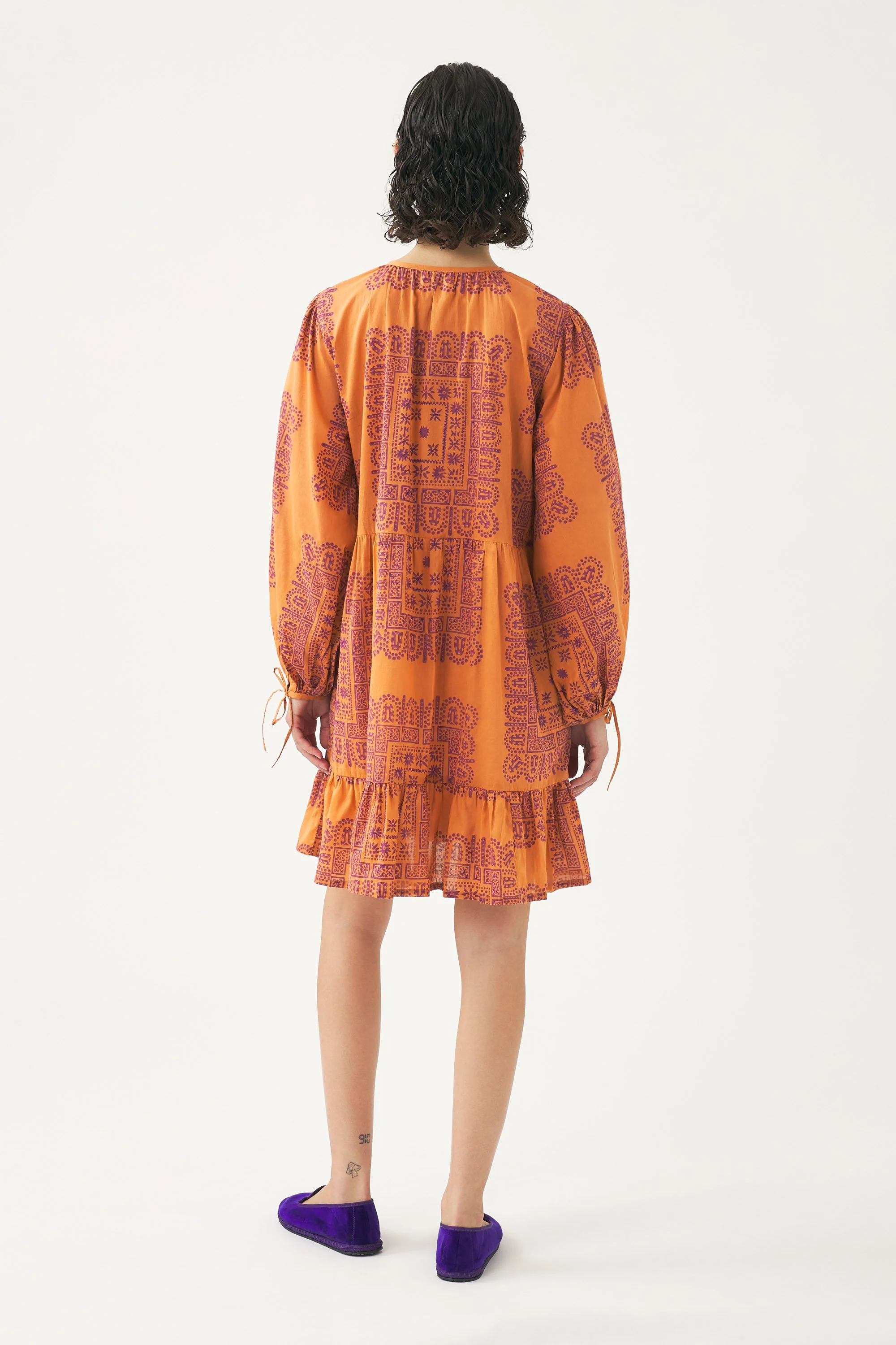 Robe mini en voile de coton imprimé Nalii - Image 2
