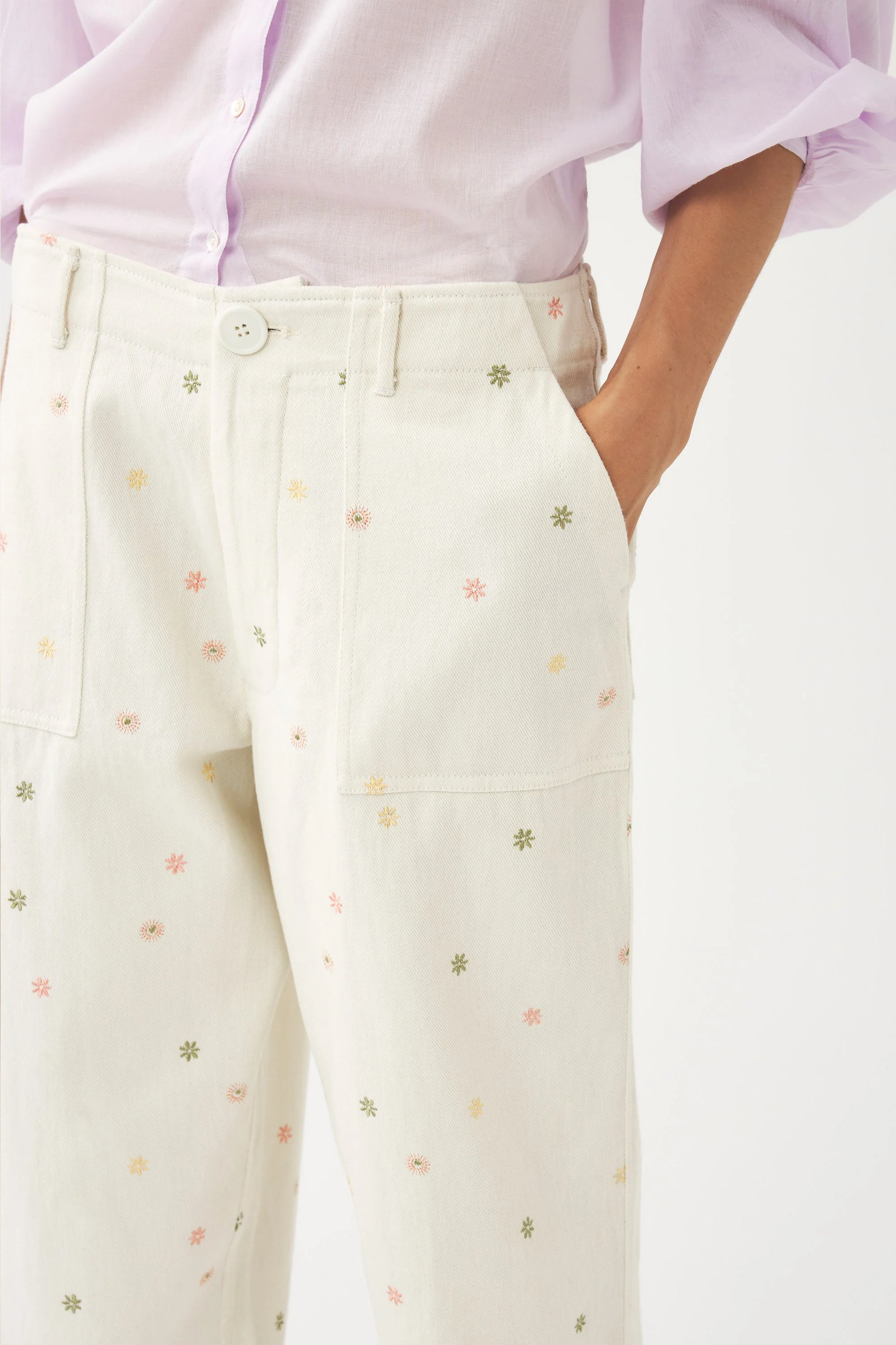 Pantalon brodé à la main Mael - Image 2