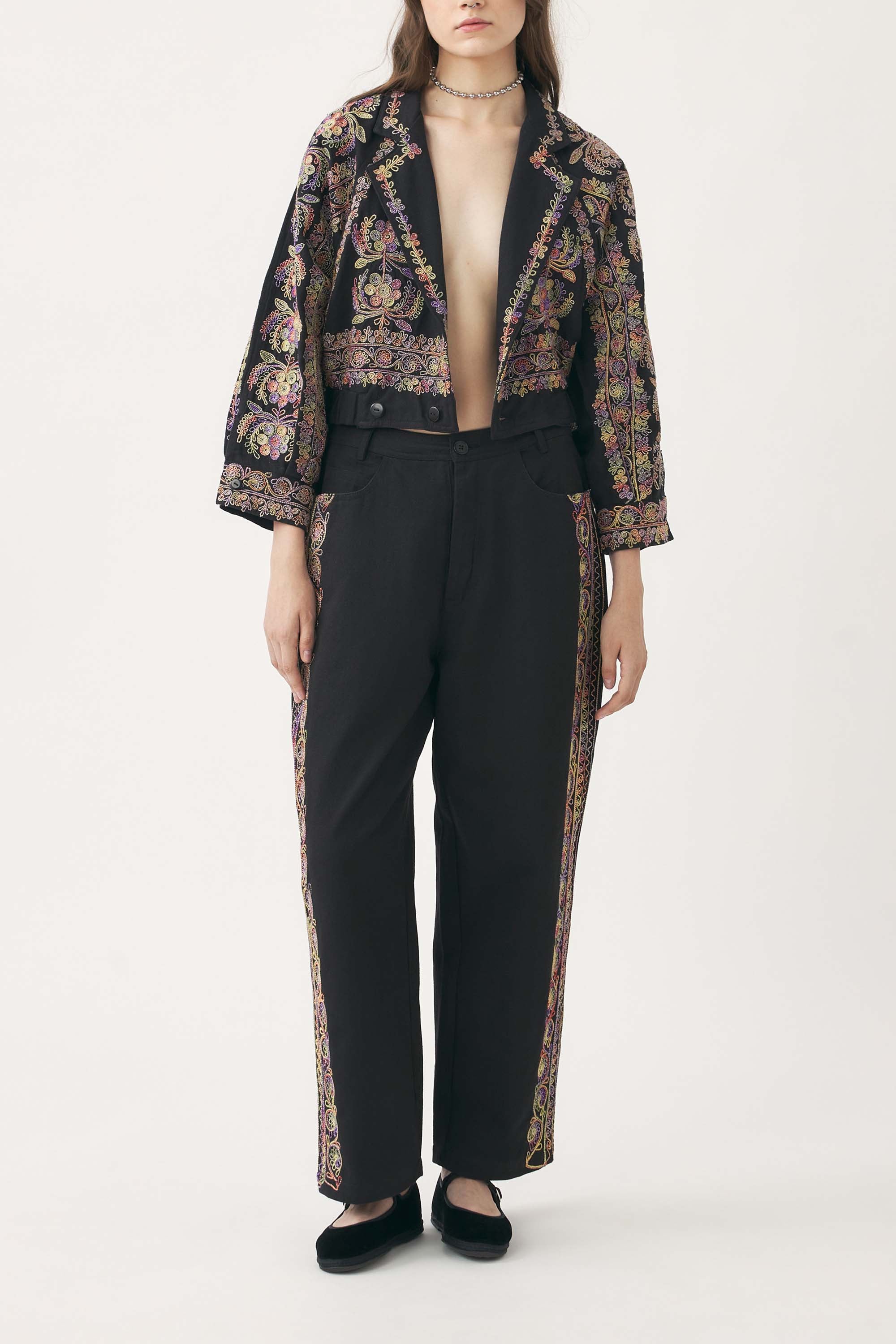 Pantalon brodé à la main Neil - Image 2