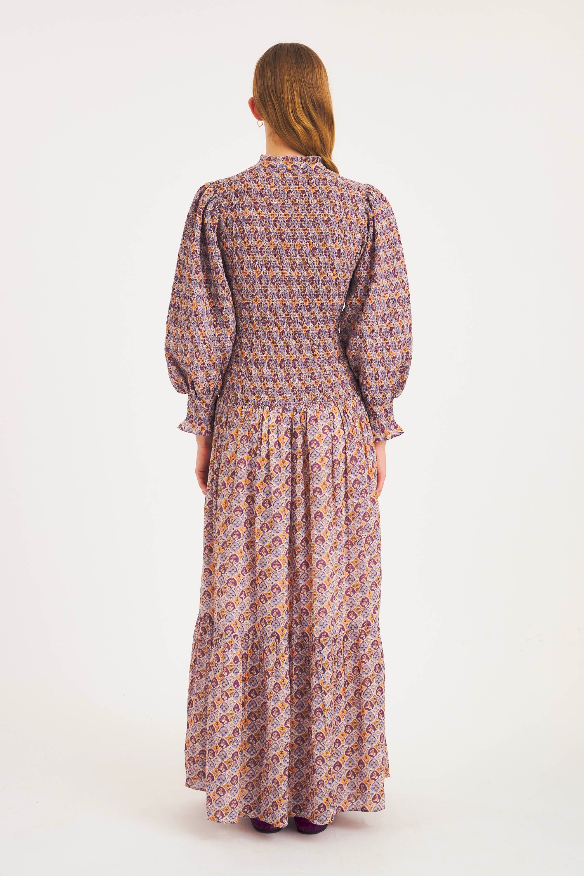 Robe longue smockée Kayla - Image 4