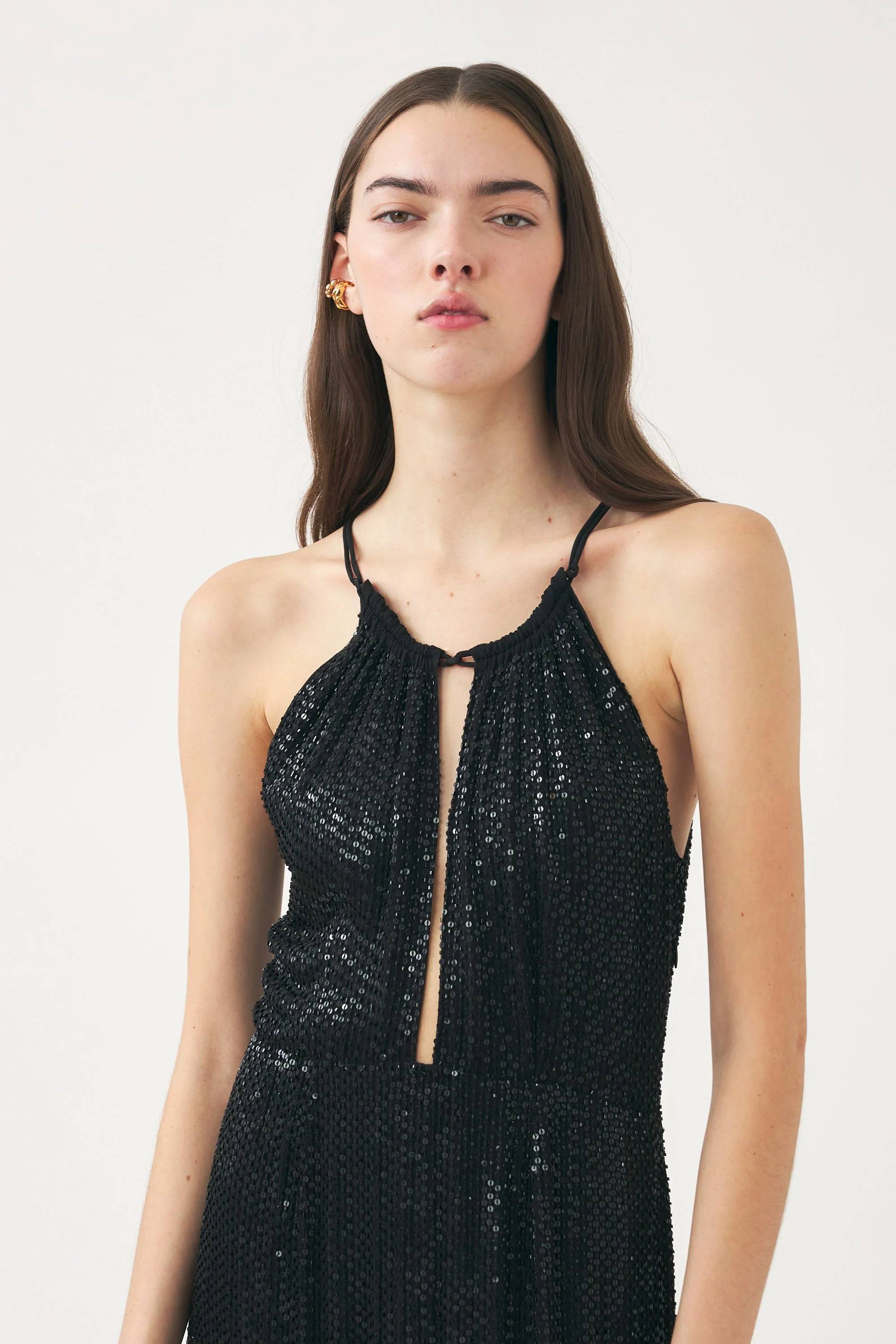 Robe longue brodée à la main avec perles Dune - Image 2
