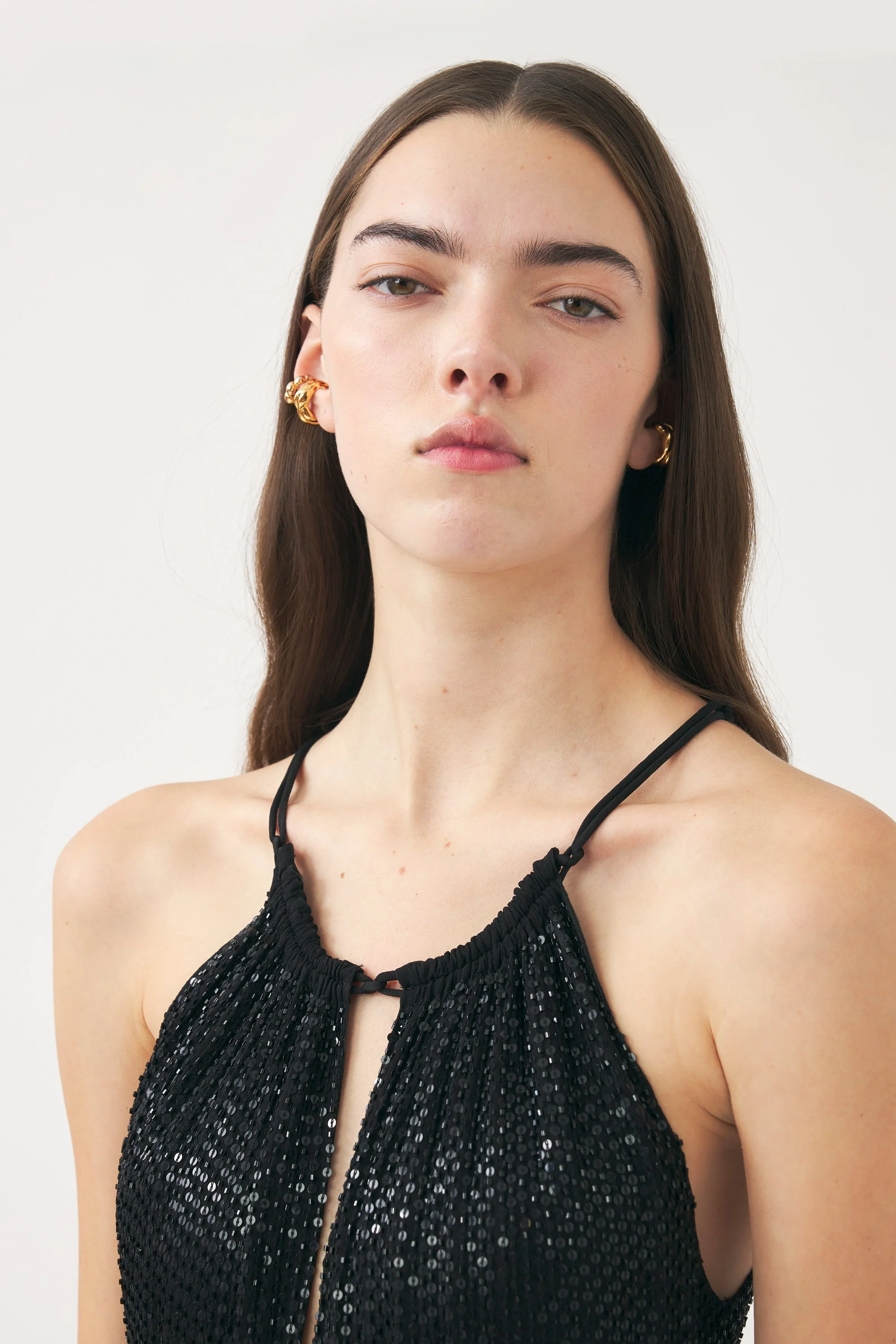 Robe longue brodée à la main avec perles Dune - Image 3