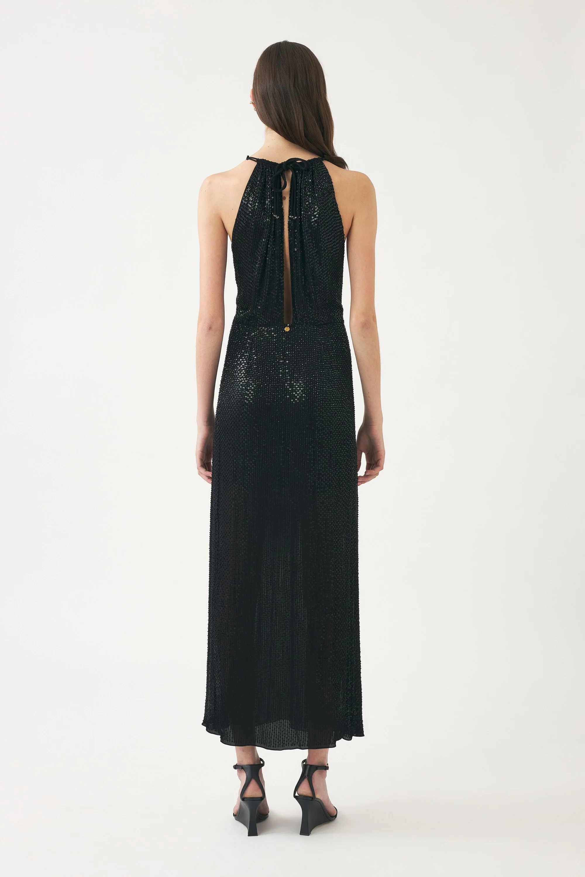 Robe longue brodée à la main avec perles Dune - Image 5