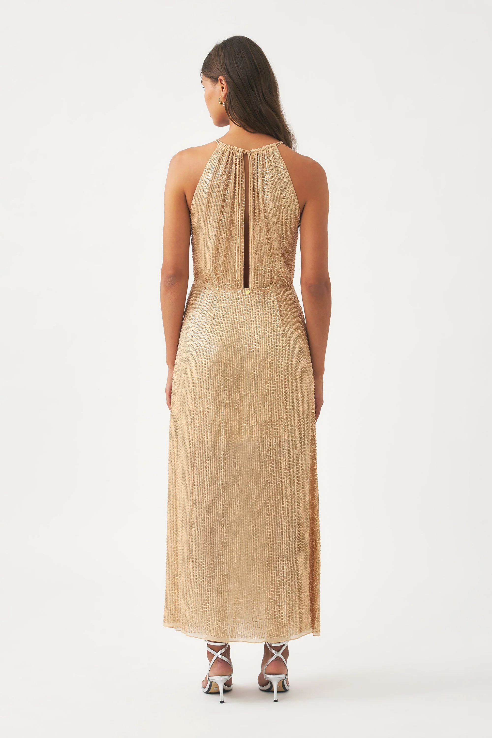 Robe longue brodée à la main avec perles Dune - Image 2