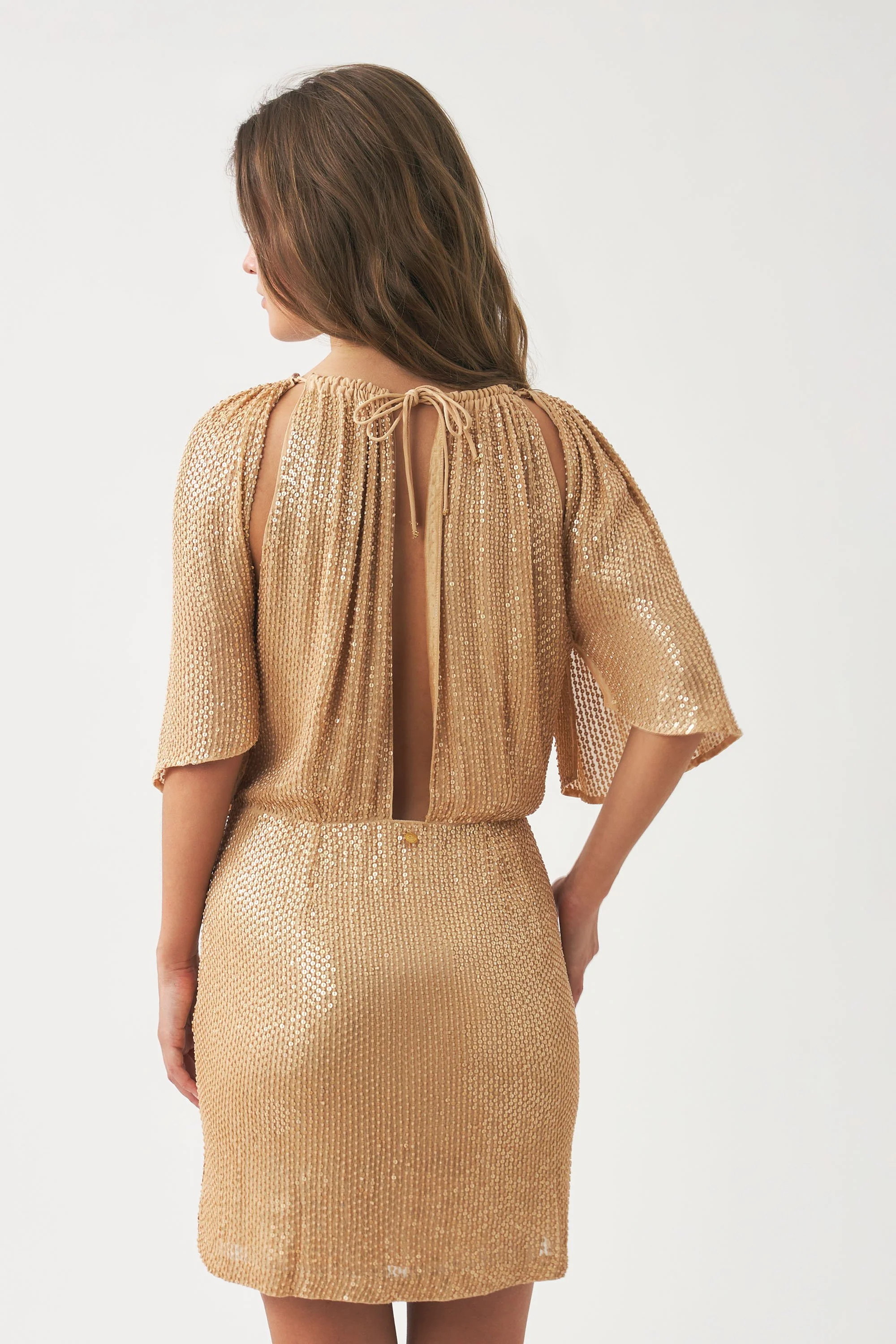 Mini robe brodée à la main avec des perles Dune - Image 2