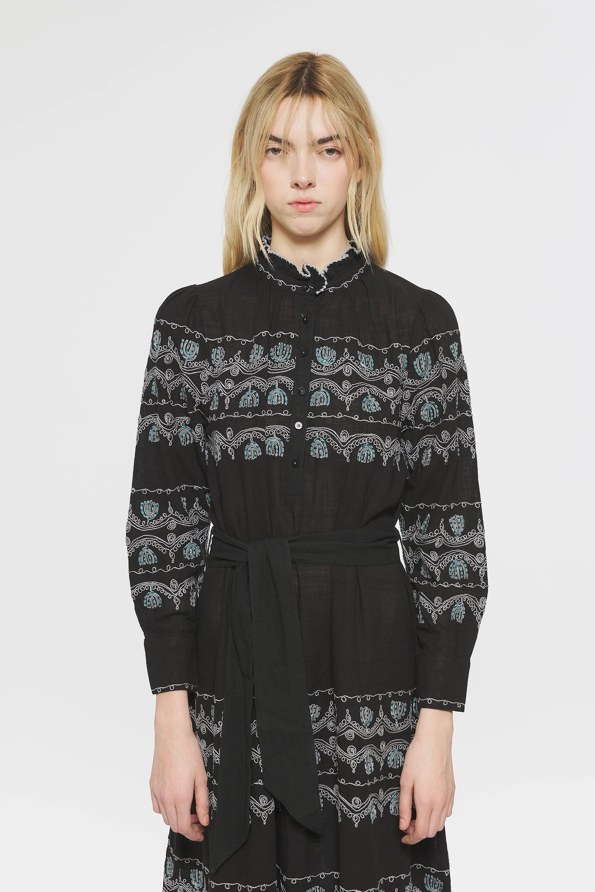 Robe longue brodée Nelly - Image 3