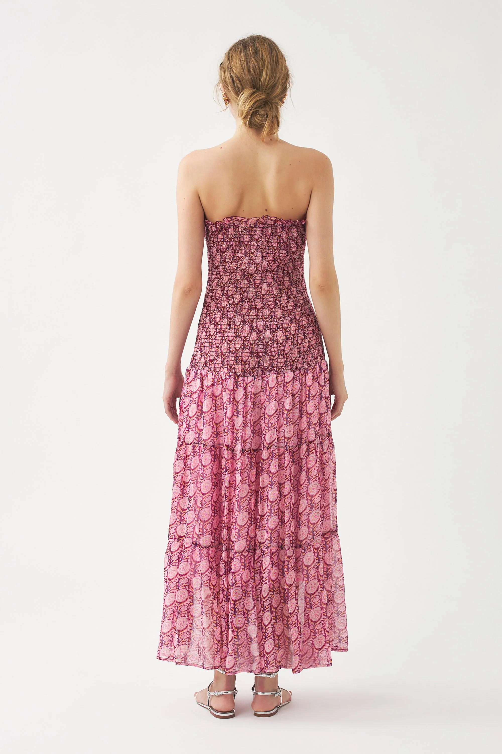 Robe bustier en mousseline à smocks Cassy - Image 2